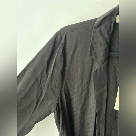 Saltwater luxe black stars robe waisted kimono style black - Picture 5 of 14